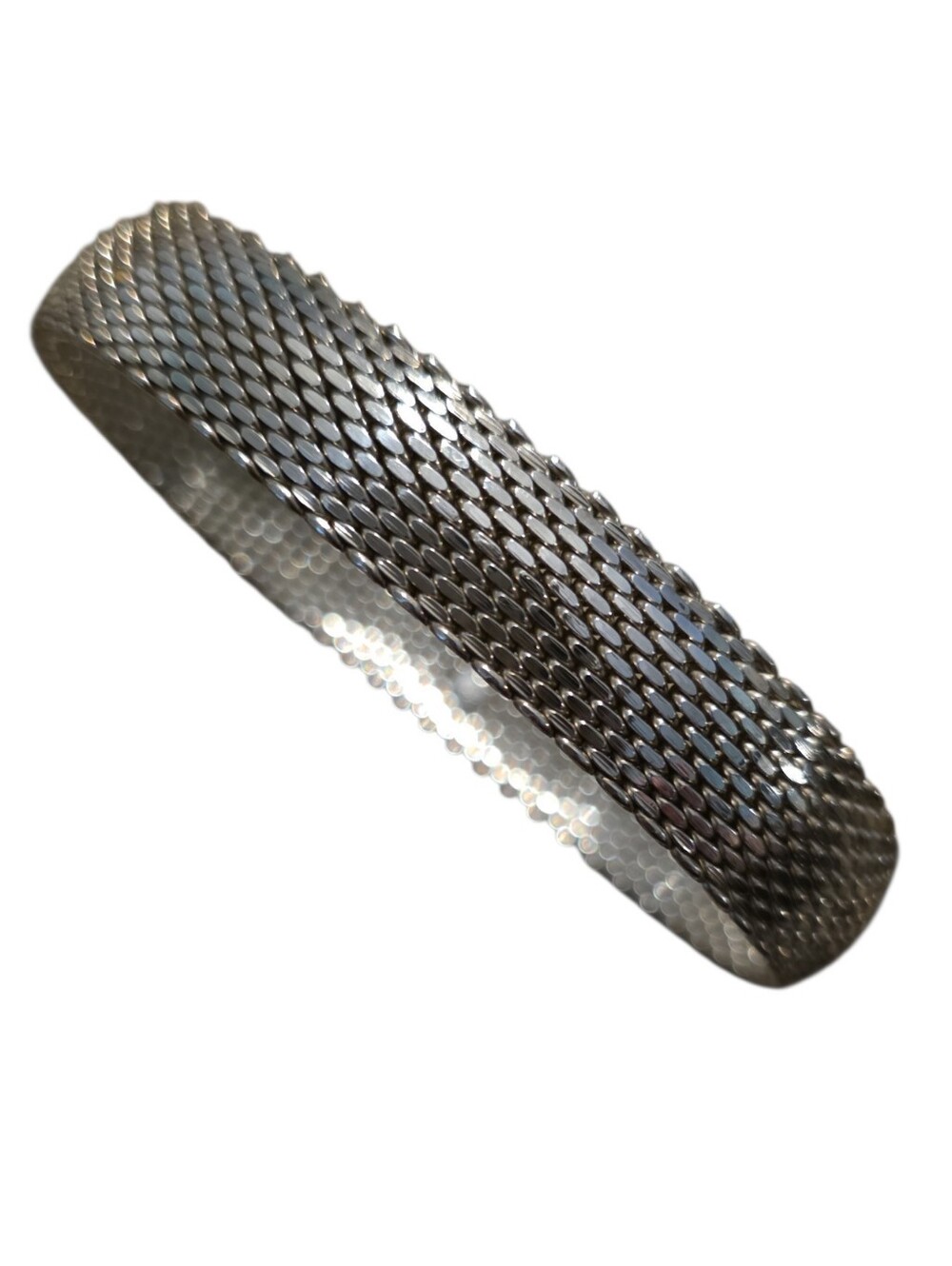 Sterling Silver Mesh Bangle Bracelet